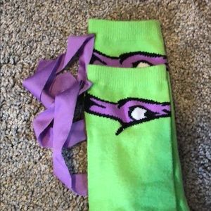 Purple Ninja Turtle Knee High Socks